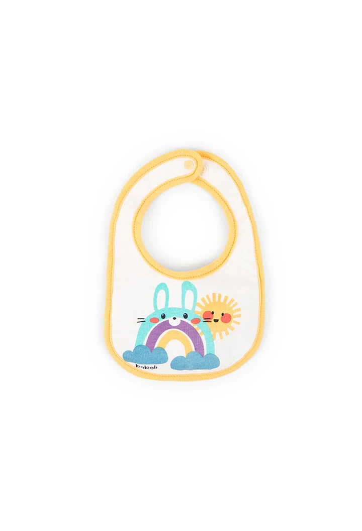 Pack 4 bavoirs bébé blancs