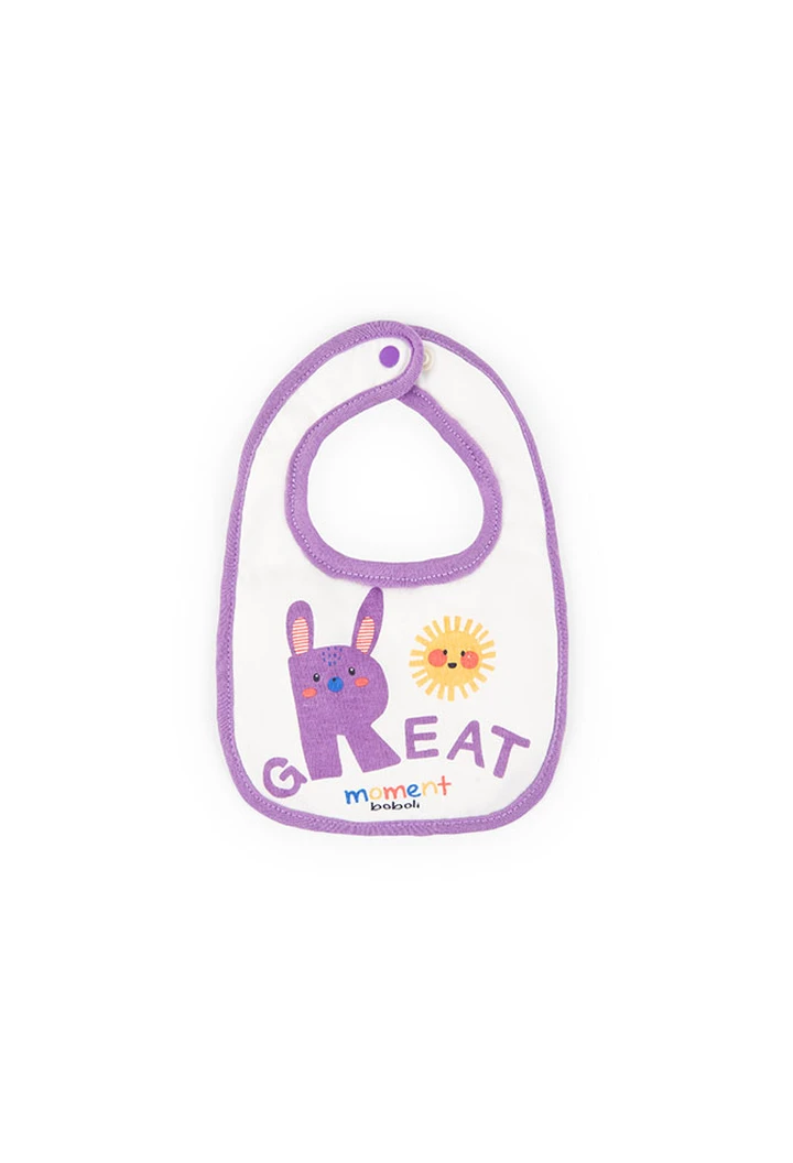 Pack 4 bavoirs bébé blancs