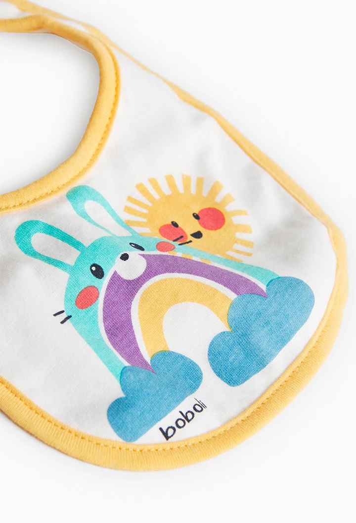 Pack 4 bavoirs bébé blancs