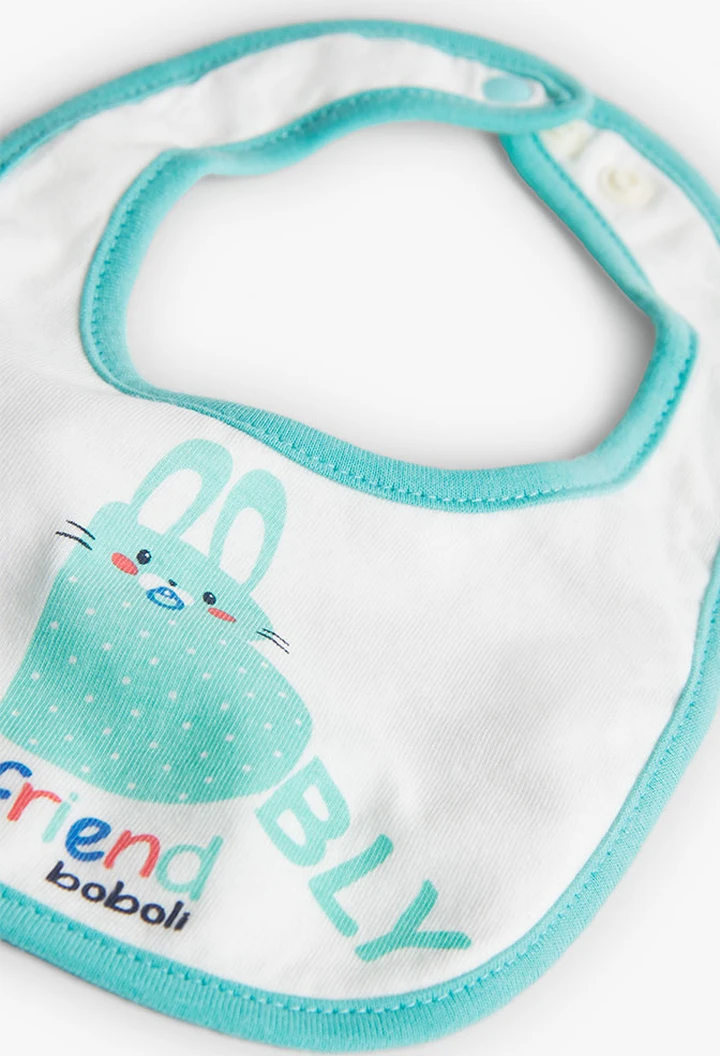 Pack 4 bavoirs bébé blancs