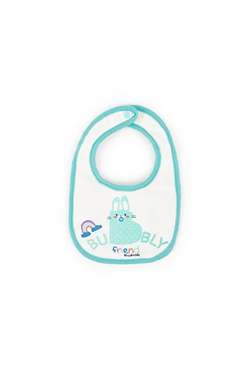 Pack of 4 baby bibs in white
