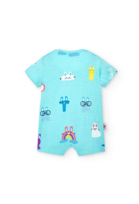 Tutina in jersey stampata da neonato