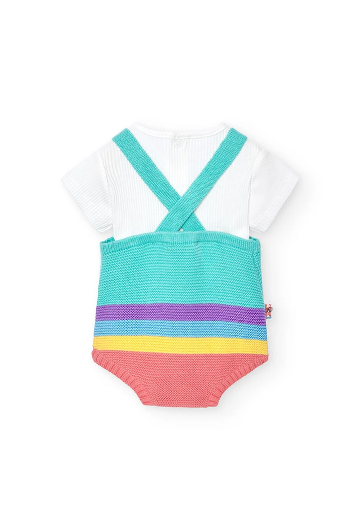 Pack pour bébé garçon vert en maille combinée