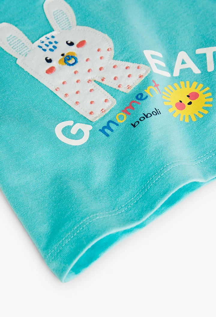 Pack pour bébé garçon vert en maille combinée