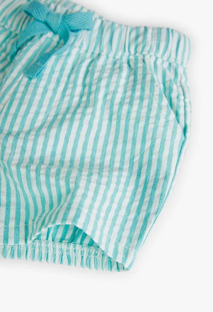 Pack pour bébé garçon vert en maille combinée