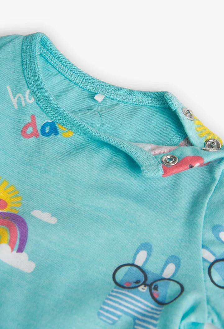 Pack bébé imprimé en maille combinée