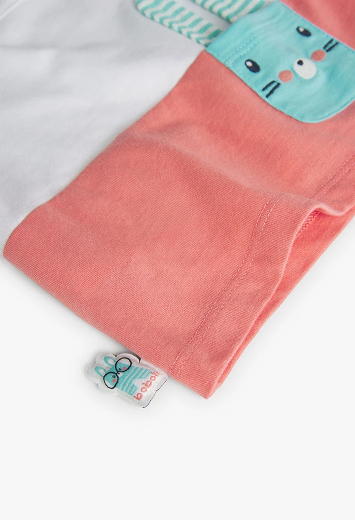 Pack bébé blanc pour garçon en maille combinée