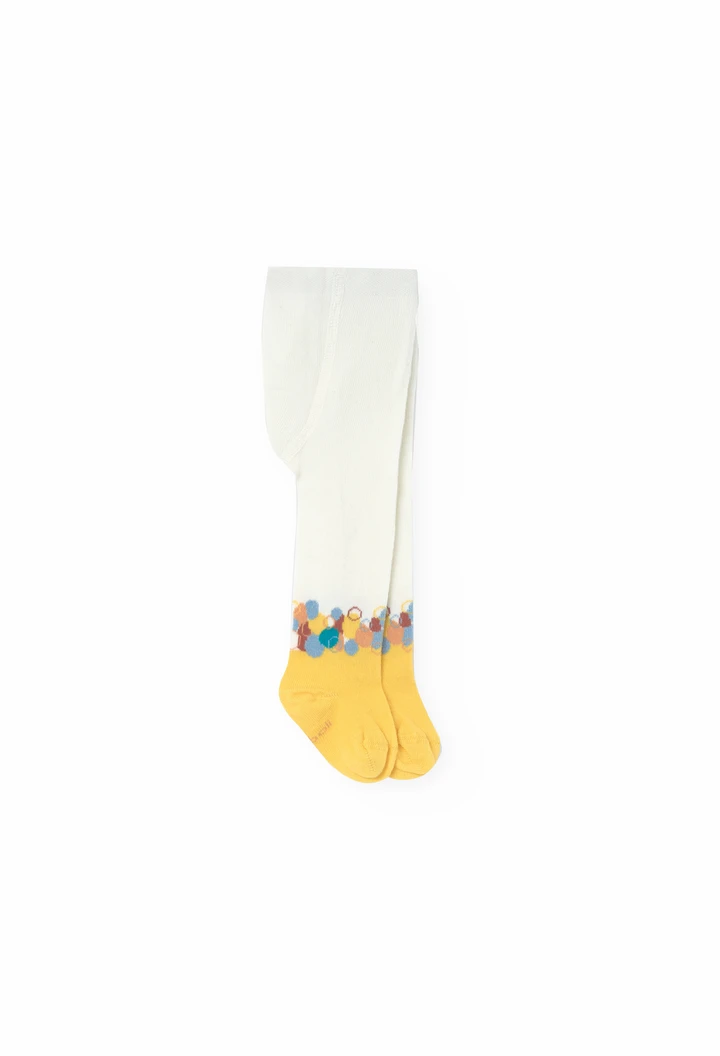 Collants para bebé menina em amarelo clarinho