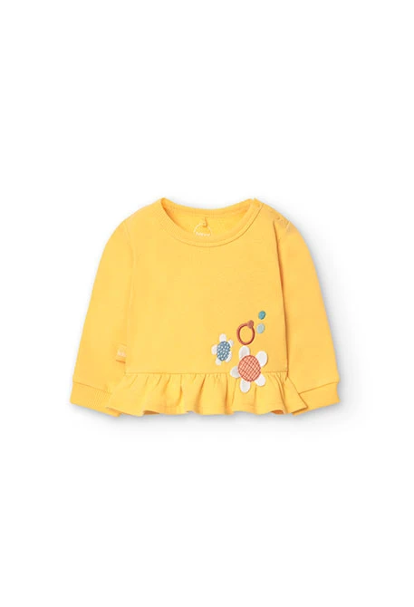 Conjunto de sweatshirt e leggings para bebé menina em amarelo