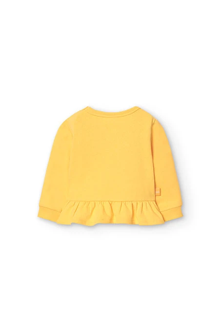 Set of sweatshirt and leggings for baby girl in yellow