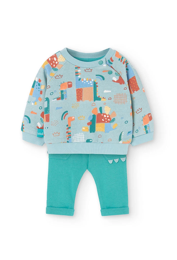 Conjunto de sudadera y pantalón para bebé niño con estampado