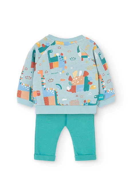 Completo di felpa e pantalone per neonato con stampa