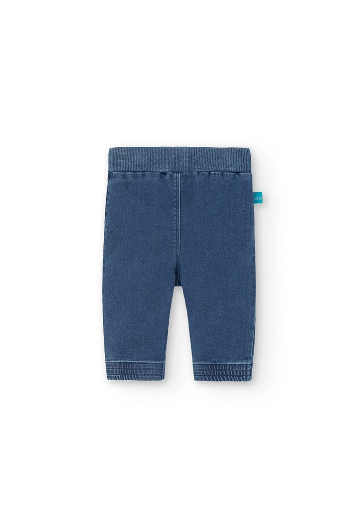 Denim trousers for baby boy in blue