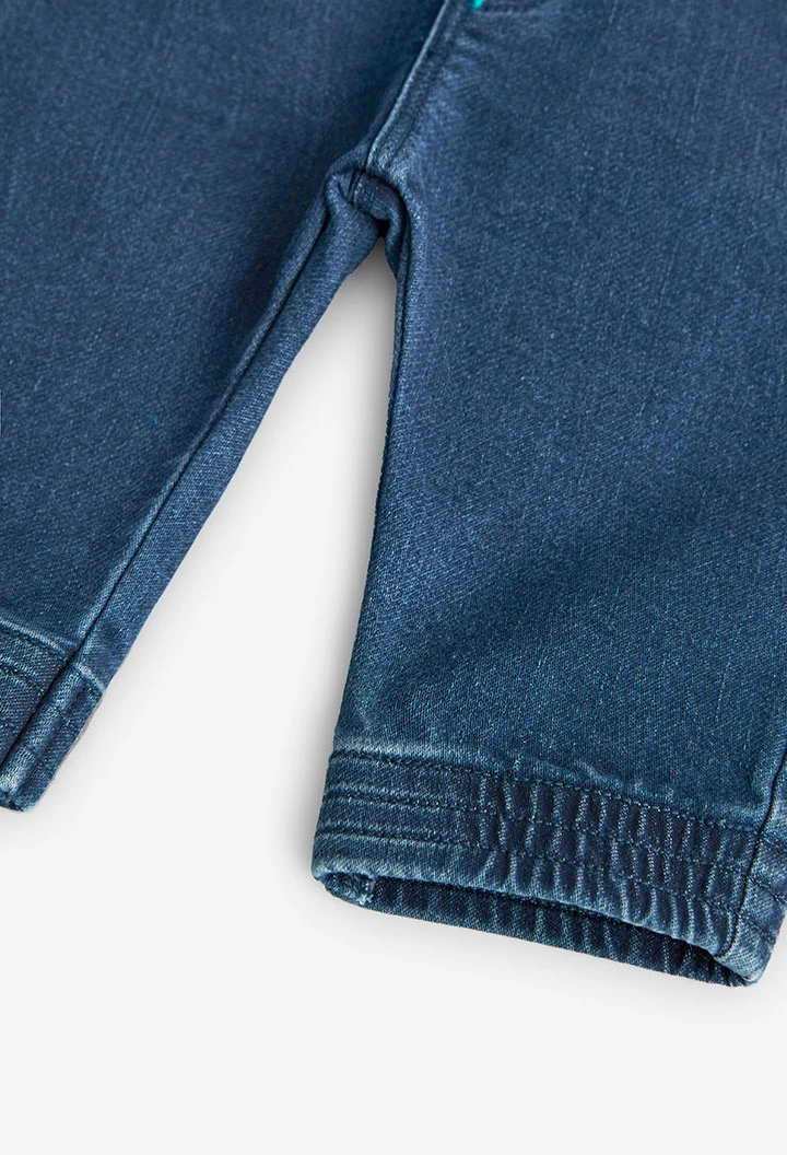 Denim trousers for baby boy in blue