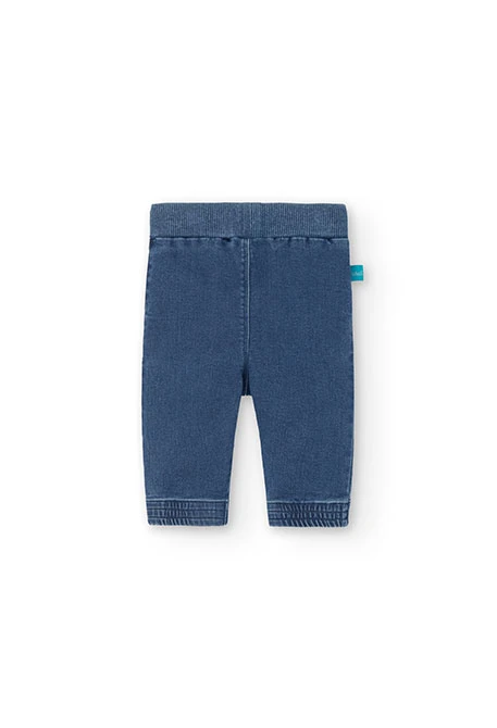 Pantalone denim per neonato maschio in blu