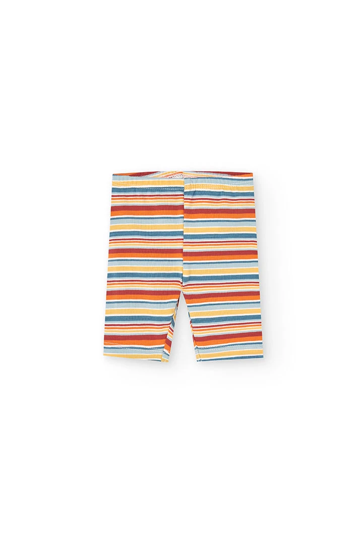 Baby girl's white knitted t-shirt and shorts set