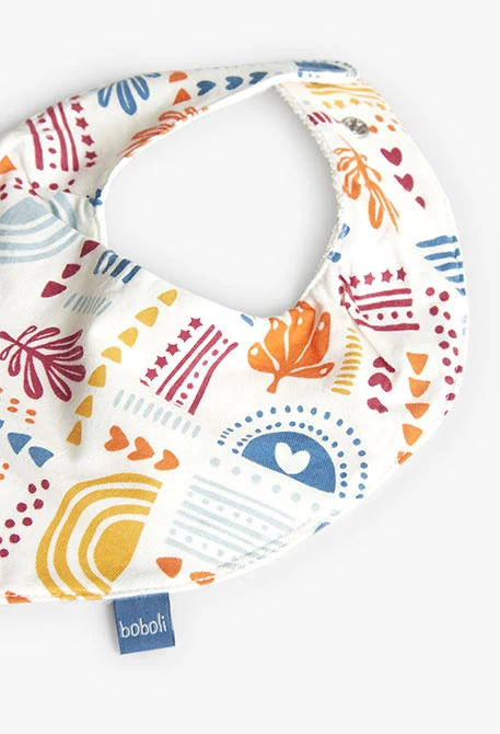 Lot de 2 bavoirs en tricot pour bébé de couleur multicolore