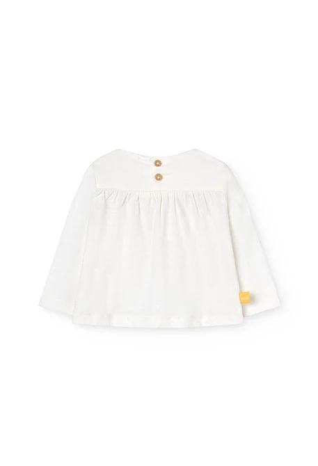 Ensemble de t-shirt et leggings en tricot pour bébé fille de couleur blanche avec imprimé
