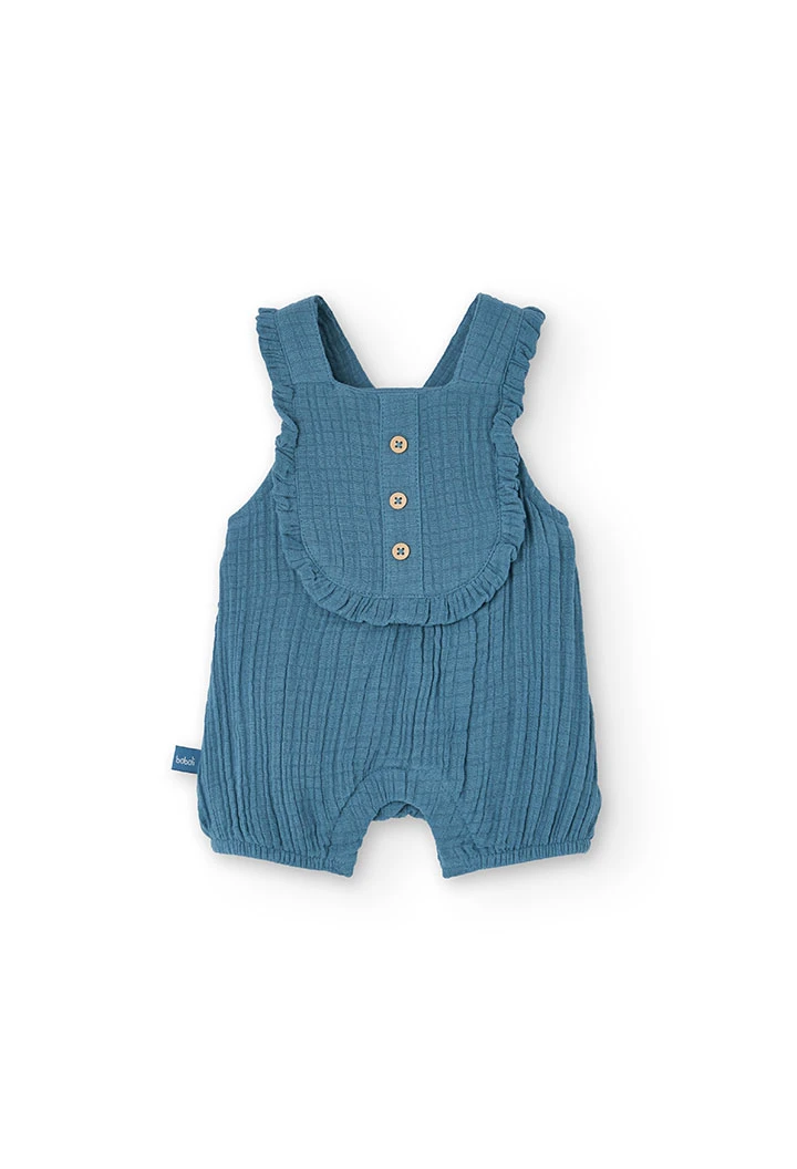 Baby girl\'s knit set in turquoise with floral print
