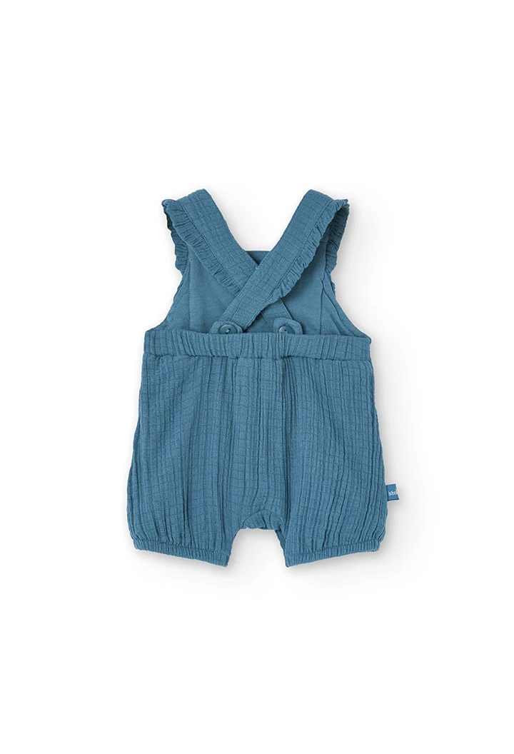 Baby girl\'s knit set in turquoise with floral print