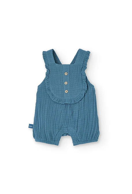 Ensemble en maille pour bébé fille de couleur turquoise avec un imprimé floral