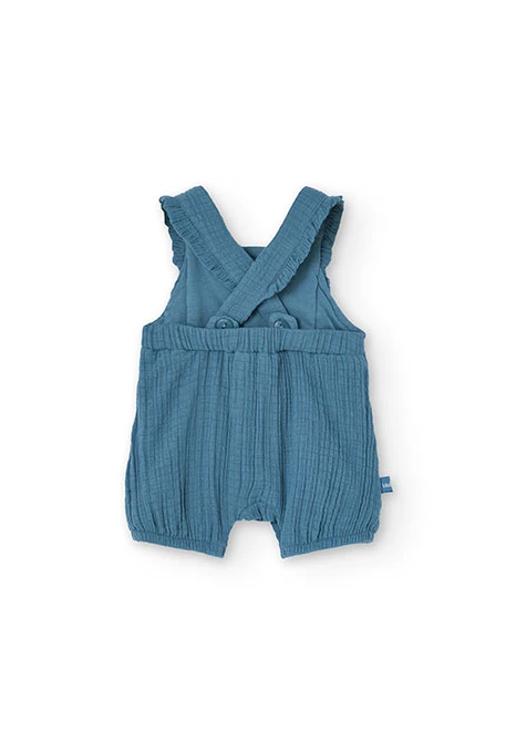 Ensemble en maille pour bébé fille de couleur turquoise avec un imprimé floral