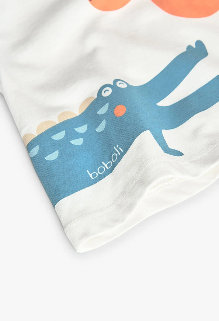 Ensemble en tricot pour bébé garçon en blanc et bleu