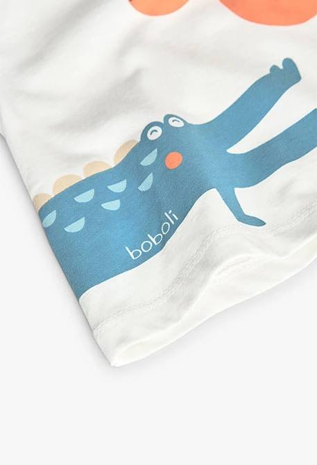 Ensemble en tricot pour bébé garçon en blanc et bleu