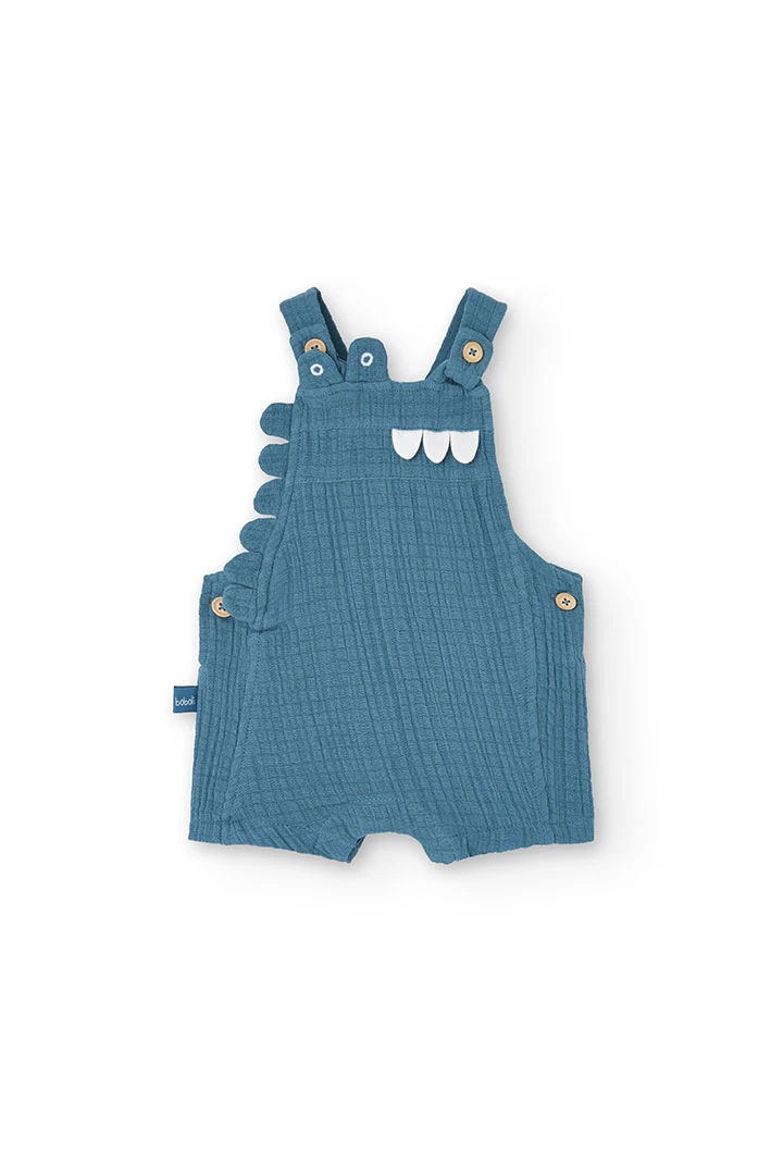 Baby t-shirt and dungarees set with assorted print