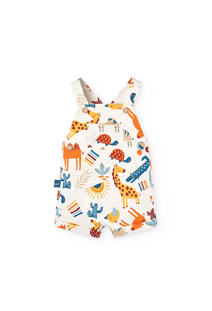Set aus T-Shirt und Stricklatzhose für Baby Jungen in Orange.
