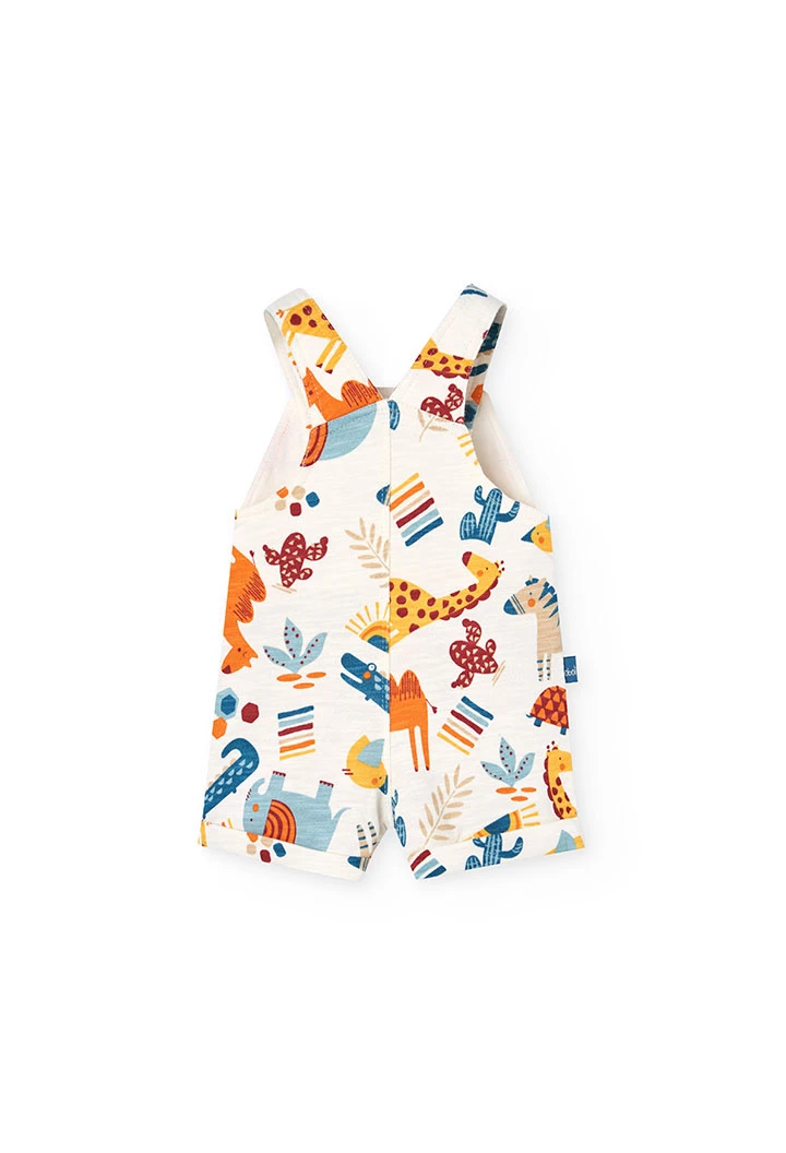 Set aus T-Shirt und Stricklatzhose für Baby Jungen in Orange.