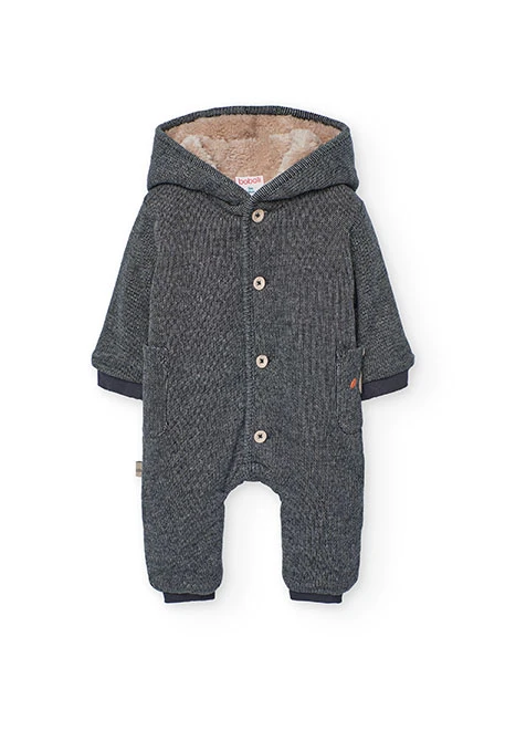Grauer Strickspielanzug für Babys