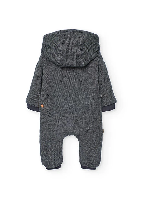 Grauer Strickspielanzug für Babys
