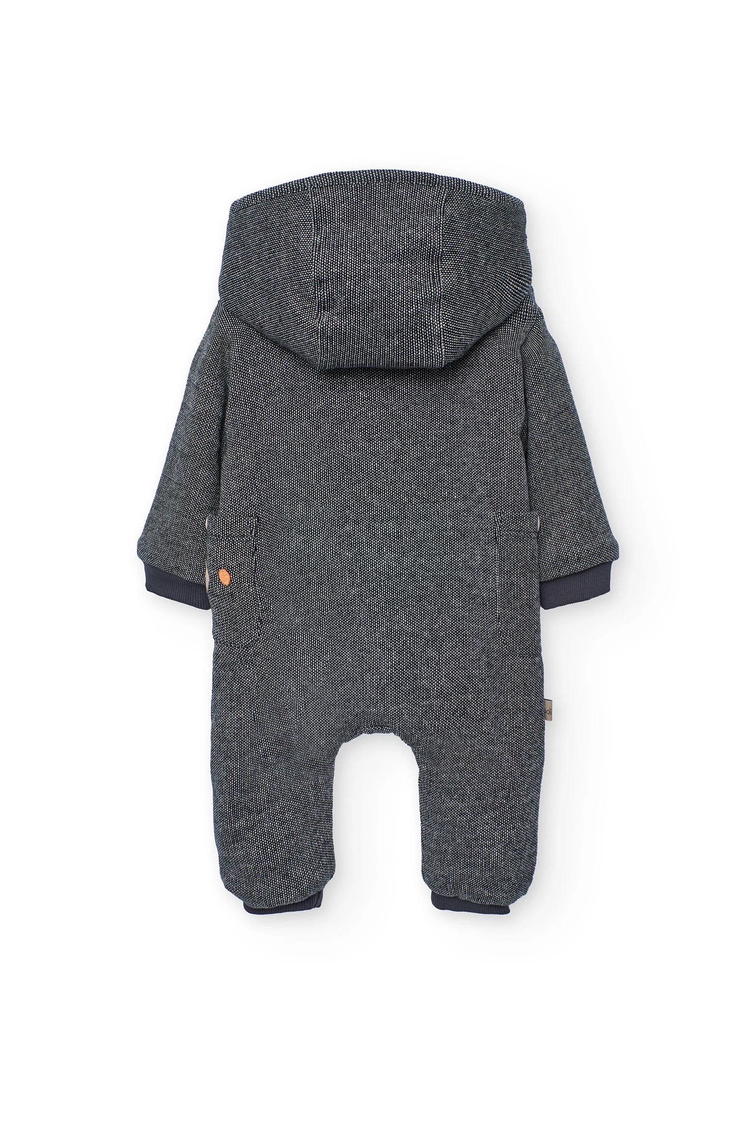 Pagliaccetto per neonato in maglia grigia