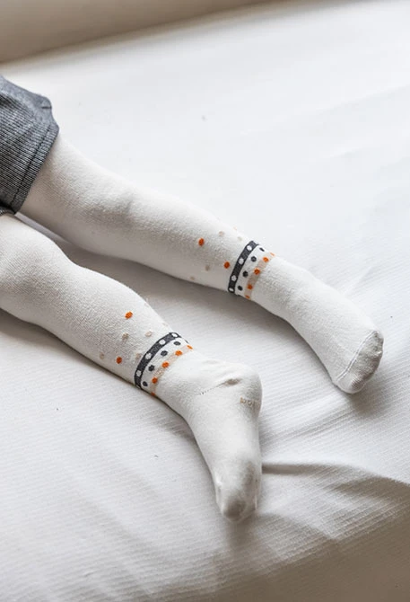 Collant en tricot blanc