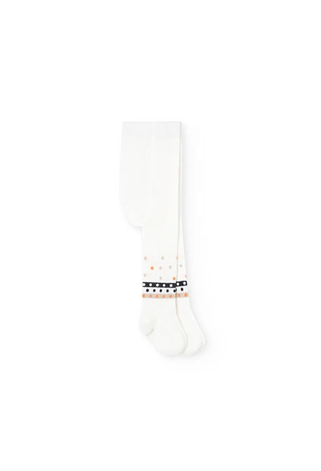 Collant a maglia bianco