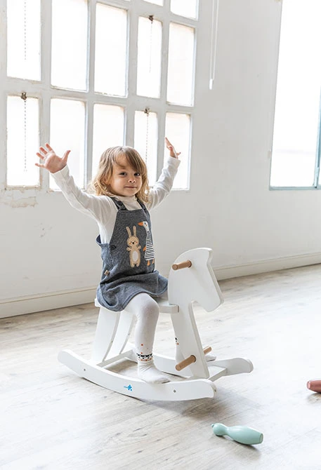 Grey knitted baby set with animals