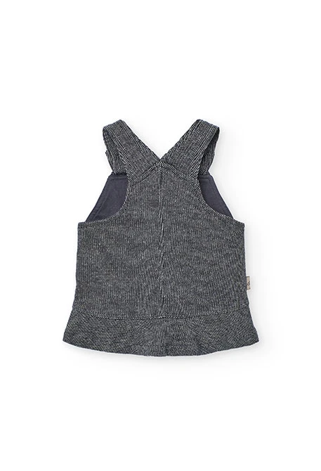 Completo neonati in maglia grigia animali