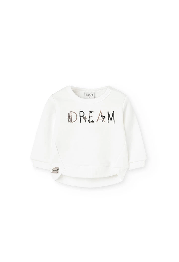 Baby sweatshirt and knitted trousers set