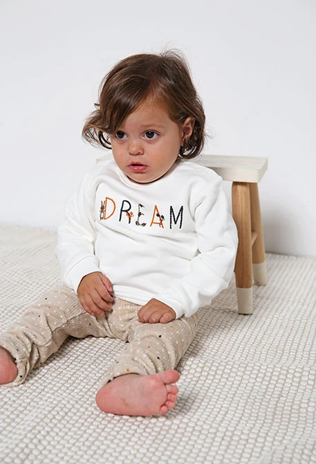 Completo neonata felpa e pantaloni in maglia