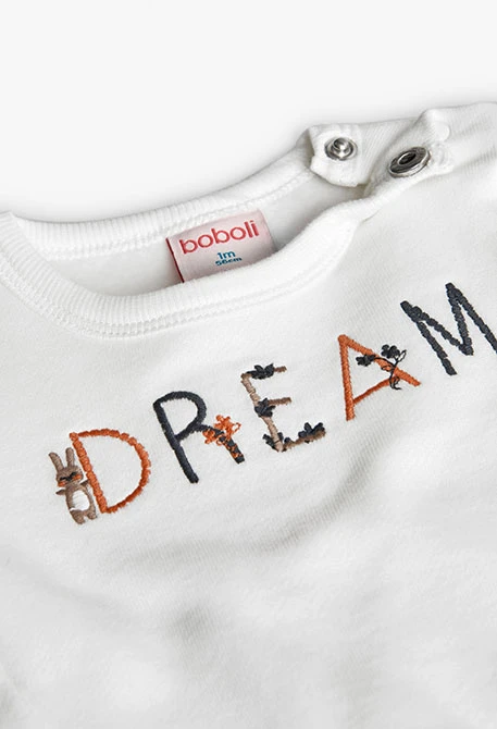 Conjunto bebé sudadera y pantalón de punto