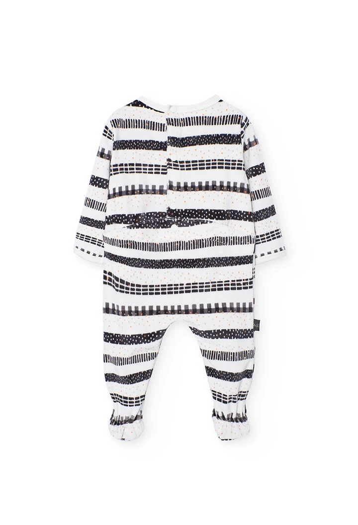 Animal knit baby sleepsuit