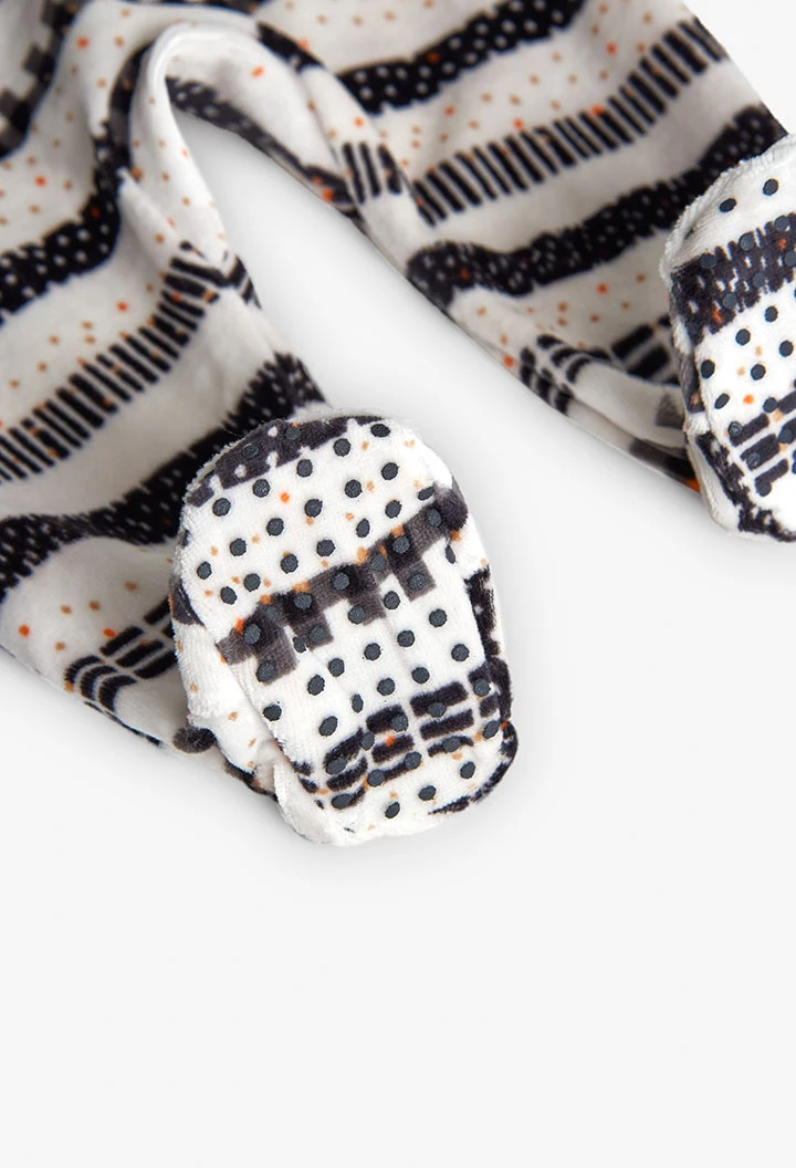 Animal knit baby sleepsuit