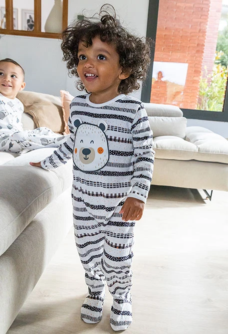 Barboteuse en tricot pour bébé à motif animal