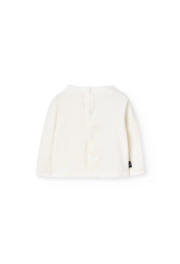 Ensemble bébé velours animaux blanc