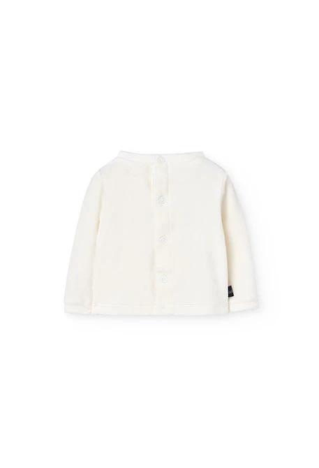 Ensemble bébé velours animaux blanc
