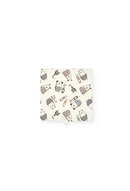 Conjunto bebé terciopelo animales blanco