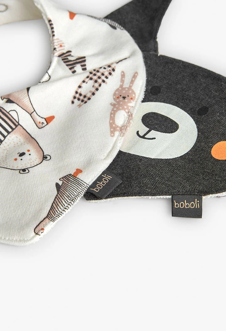 Bavoir pour bébé en maille animaux
