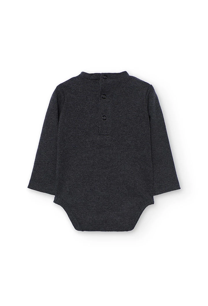 Conjunto bebé de punto animales gris