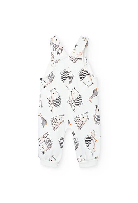 Completo neonato in maglia animali grigio